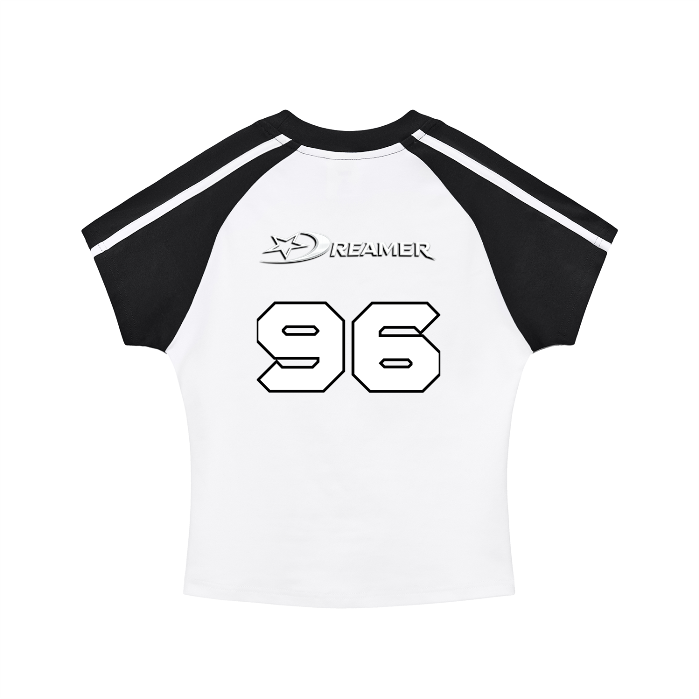 Contrast Stripes Bodycon Raglan  Sleeve T-Shirt