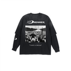 "I HAVE A DREAM" Washed Vintage Double-Gauze Long-Sleeve T-Shirt