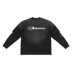 "I HAVE A DREAM" Washed Vintage Double-Gauze Long-Sleeve T-Shirt