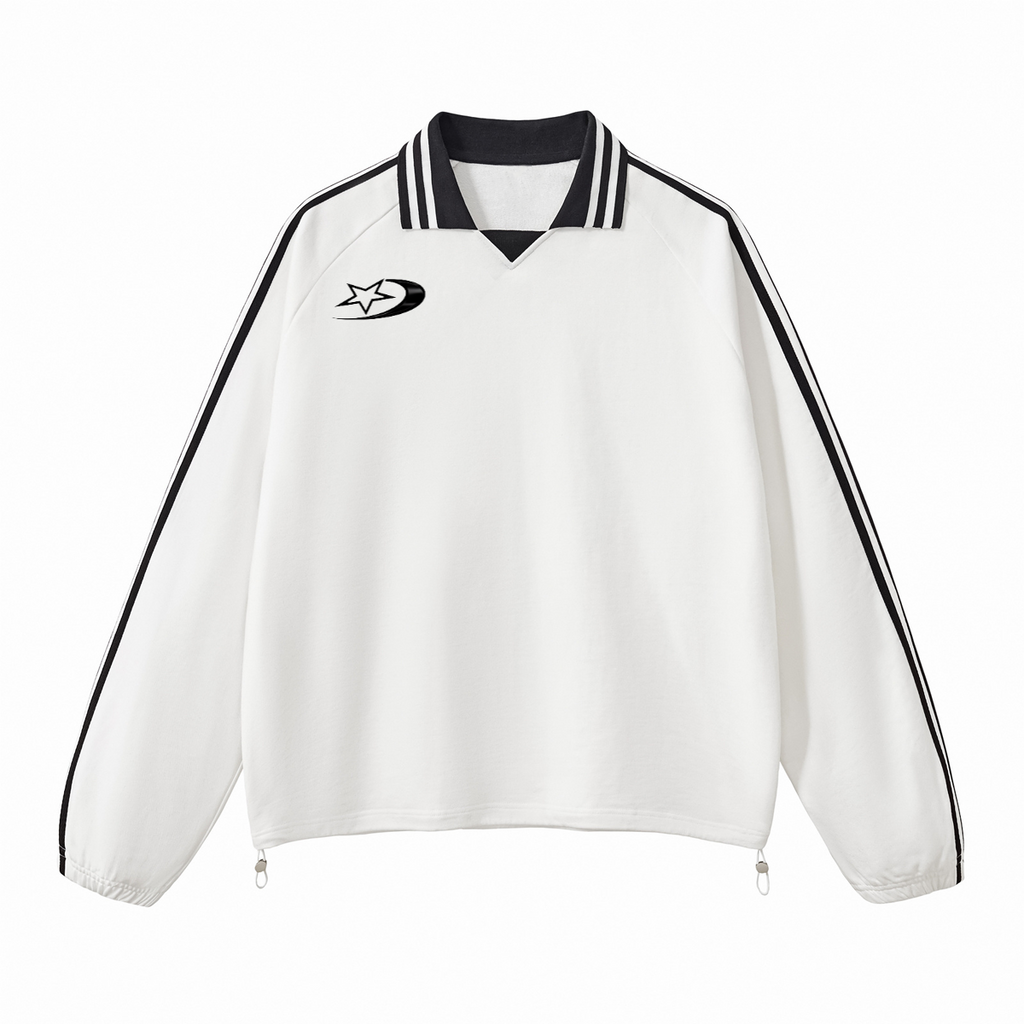 Plain Heavyweight Contrast Collar Sweatshirt