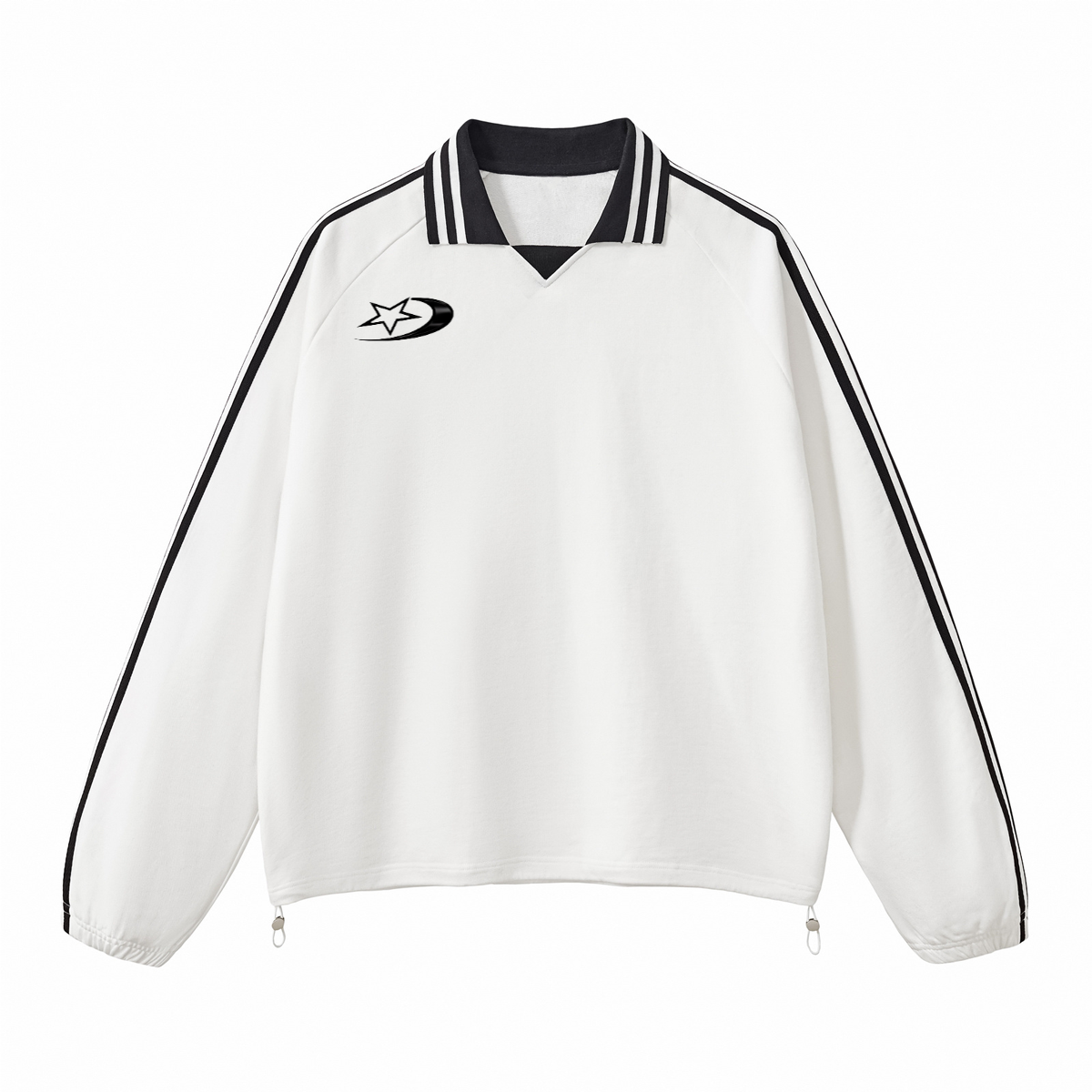 Plain Heavyweight Contrast Collar Sweatshirt