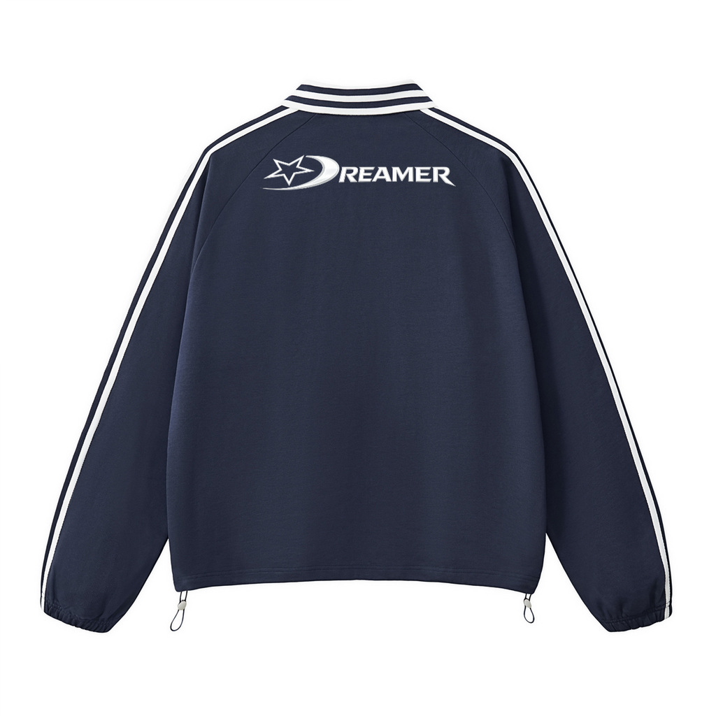 Plain Heavyweight Contrast Collar Sweatshirt