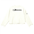 Plain Heavyweight Waffle Cropped Long-Sleeve Shirt