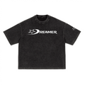 Plain logo Heavyweight Waffle-Texture Washed Cropped Boxy T-Shirt