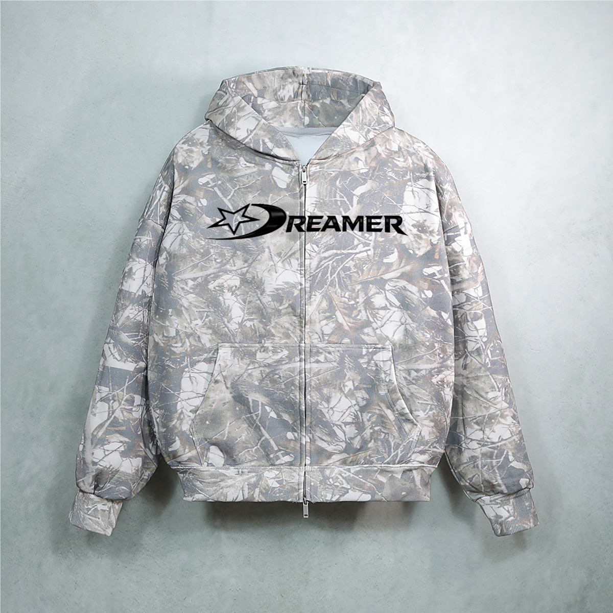 Camo Zip-Up Hoodie