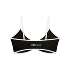 Women's Color Block Ruched V-Neck Sports Bra