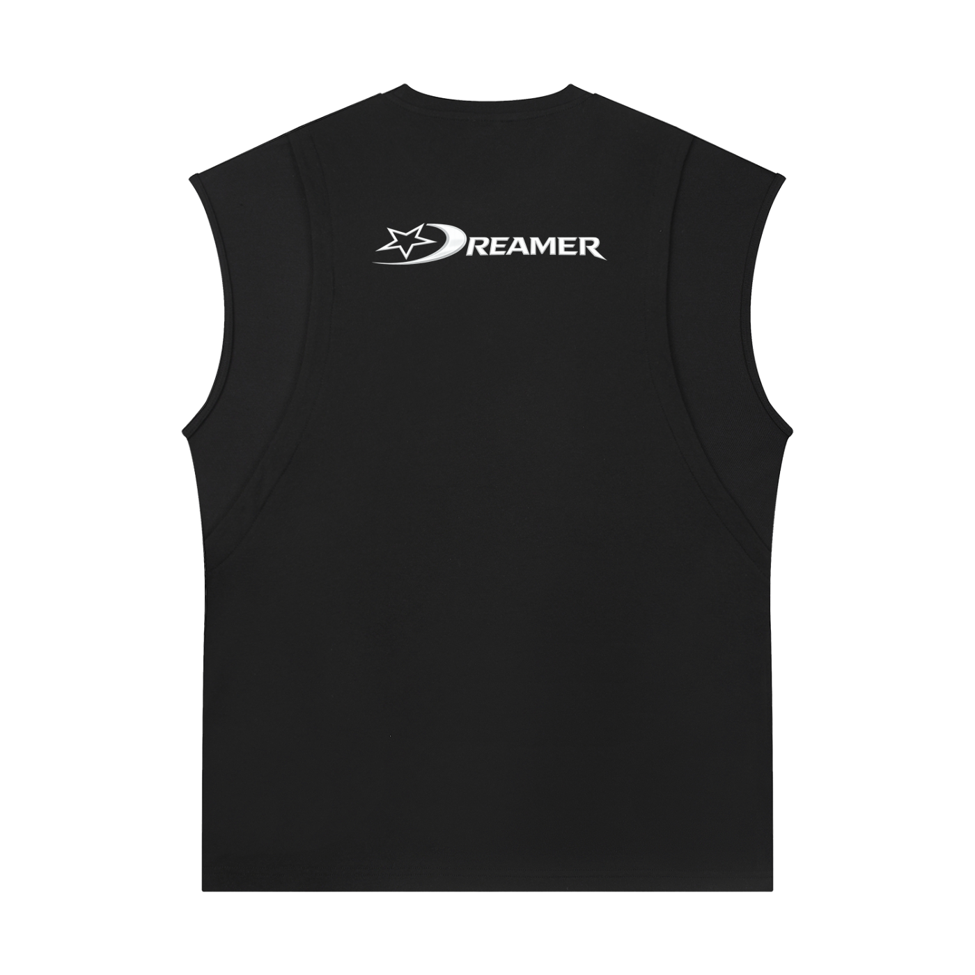 Spliced Panel Sleeveless Muscle T-Shirt