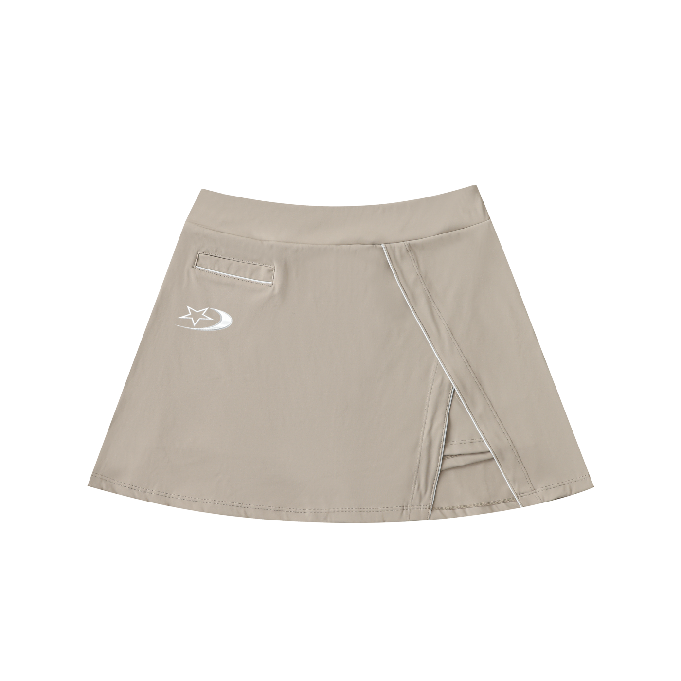 High-Waist Pocketed A-Line Skirt