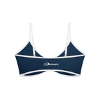 Women's Color Block Ruched V-Neck Sports Bra