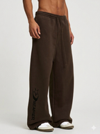 Fleece Drawstring Straight-Leg Sweatpants