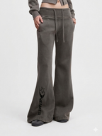 Vintage Washed Flared Fleece Pants