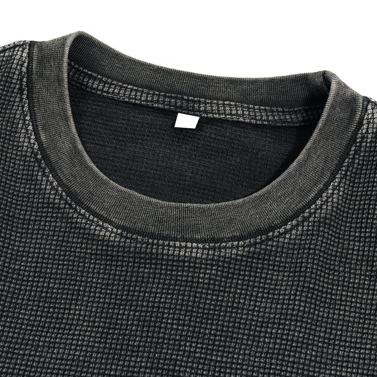 Plain logo Heavyweight Waffle-Texture Washed Cropped Boxy T-Shirt