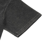 Plain logo Heavyweight Waffle-Texture Washed Cropped Boxy T-Shirt