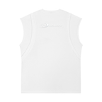 Spliced Panel Sleeveless Muscle T-Shirt