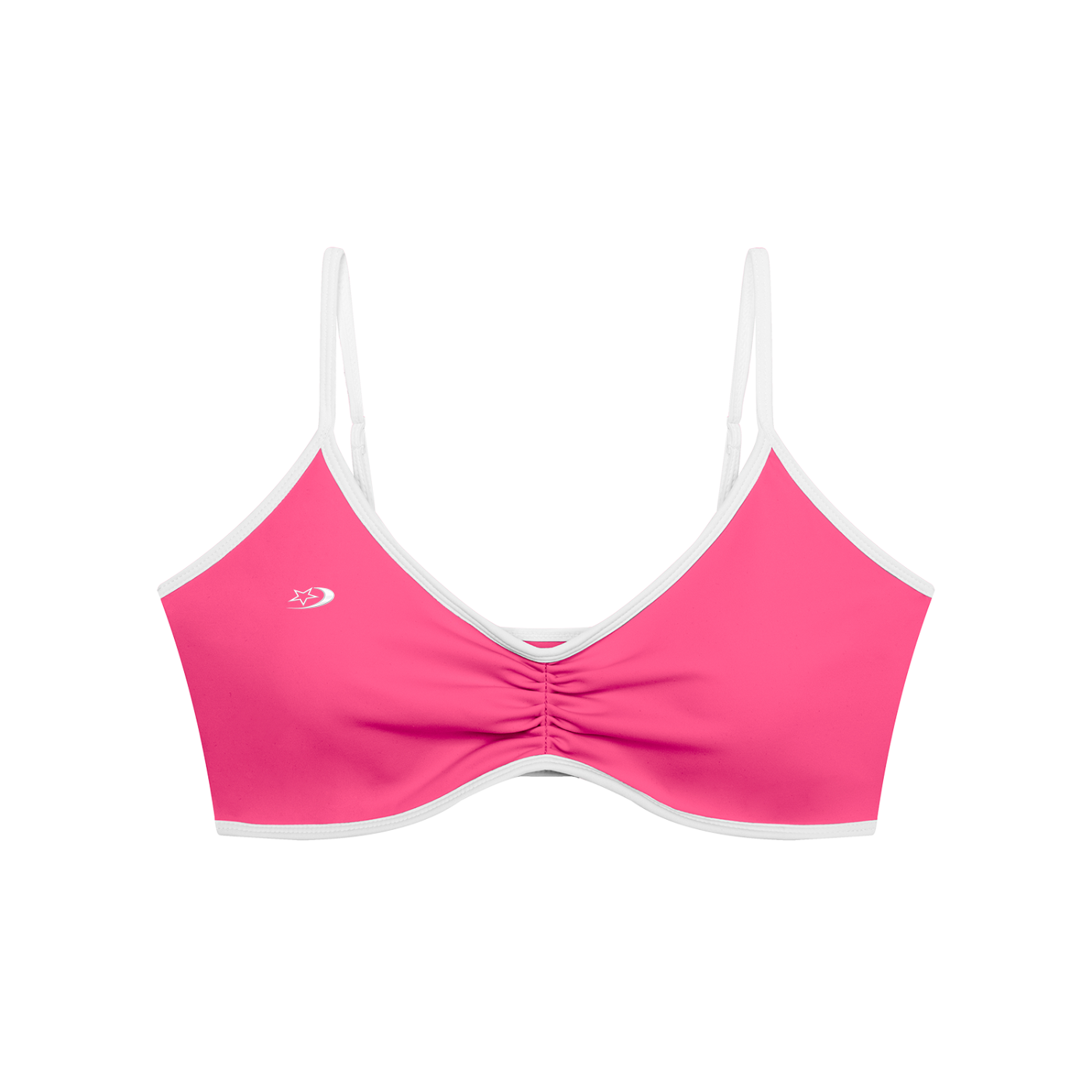 Women's Color Block Ruched V-Neck Sports Bra