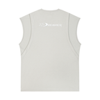 Spliced Panel Sleeveless Muscle T-Shirt
