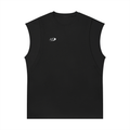 Spliced Panel Sleeveless Muscle T-Shirt