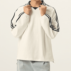 Plain Heavyweight Contrast Collar Sweatshirt
