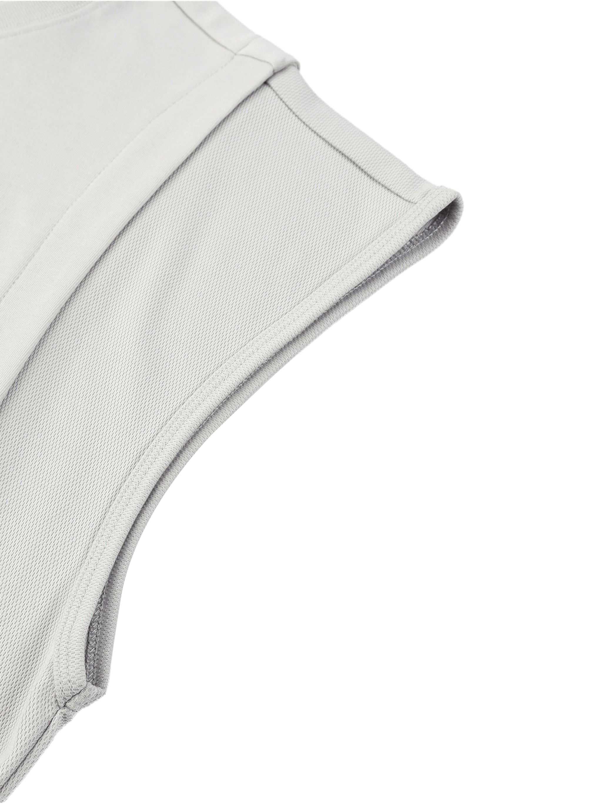 Spliced Panel Sleeveless Muscle T-Shirt